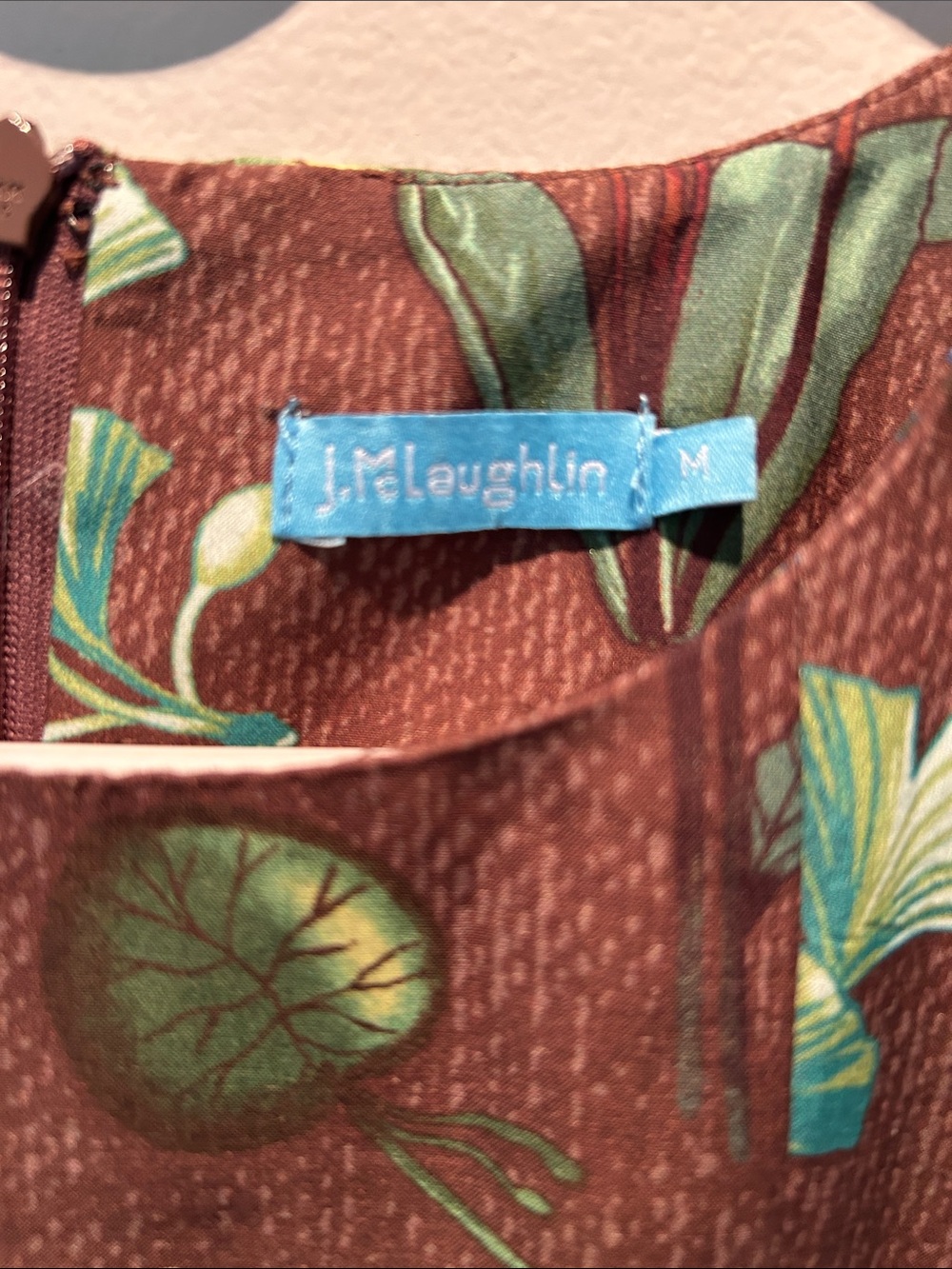 Brown Floral Sleeveless Tie-Waist Casual Dress - Picture 4 of 5